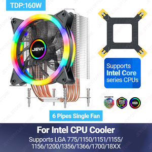مبرد وحدة معالجة مركزية gb i من مصنع jeyb مع أنابيب حرارية rour our Fan PWM إضاءة أرغب لبرج Intel/AM5/AM4 - Product Image 2