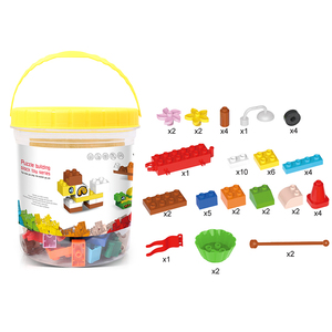 Blocchi di costruzione di particelle di grandi dimensioni 56 pezzi di mattoni da costruzione per secchi di stoccaggio di giocattoli attraenti per Set di giocattoli per bambini - Product Image 5