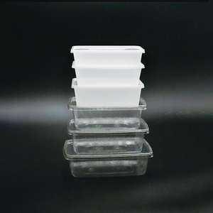 Plastic Plastic Rectangular Take Out Soup Bowl Takeaway Transparent Clear Fast Disposable Plastic Round Food Containers With Lids Microwavable