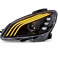 Phare LED pour Mercedes Benz Classe C W204 2007-2011, style Maybach, triple DRL, projecteur, 1 paire, neuf