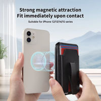 Dompet Magnetik Tipis N52, Tempat Kartu Magsaf, Pemblokir RFID, Penyangga Ponsel yang Dapat Disesuaikan, Dompet Kustom Pabrik