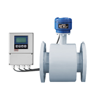 Débitmètre électromagnétique RS485 2-8 pouces en acier inoxydable/métal/aluminium avec raccord à bride intégré et affichage numérique