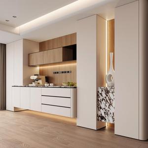 Mueble de Comedor Moderno y Minimalista, Personalizado para Toda la Casa, con Almacenamiento Abierto y Vitrina para Vajilla - Product Image 1