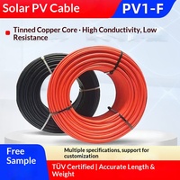 Detchuan PV1-F 2,5mm 4mm 6mm 8mm 10mm 16mm 25mm 35mm Verzinnter Kupferleiter Vernetztes Polyethylen XLPE Photovoltaik-Kabel