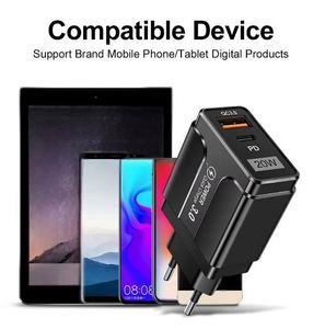 อะแดปเตอร์ PD 20W ขายส่ง สำหรับ EU UK US ชาร์จเร็ว QC3.0 สำหรับเดินทาง ชาร์จโทรศัพท์มือถือ - Product Image 6