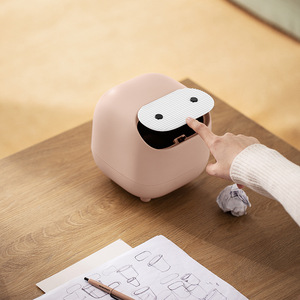Mini poubelle de bureau Ninja 4L carrée avec couvercle à bouton-poussoir, poubelle intérieure pour chambre à coucher, bureau, rangement - Product Image 3