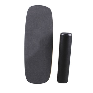 Multifunctional Fitness Gym Equipment <strong>Stability</strong> Wobble Wooden <strong>Balance</strong> Board with Roller - Product Image 4