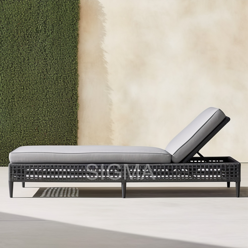 Wholesale Aluminum Beach Lounge Chair Outdoor Chaise Lounge With Cushion Garden Daybed