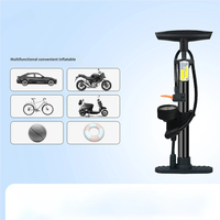Pompe à main de haute qualité 0-160 PSI, construction en fer, design portable, légère (480g), avec manomètre et valve américaine pour vélo