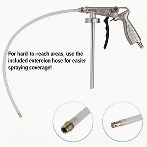 Kit complet de pistolet pulvérisateur pneumatique anti-poussière Pqh-031 de type industriel avec tuyau spiralé en PU de 5 m et raccords Zhejiang - Product Image 4