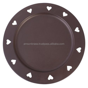 แผ่นชาร์จสีบรอนซ์โบราณจานแผ่นทําด้วยมือตอกแผ่นชาร์จตกแต่ง - Product Image 5