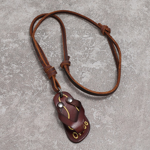 תליון סנדלי נעלי בית לנשים גברים שרשרת שרשרת תכשיטי קיץ למסיבה - Product Image 4