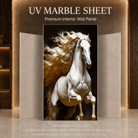 Lámina Decorativa de PVC con Diseño de Caballo Blanco MORLENX, Impresión UV 3D, Impermeable, Fácil de Limpiar, para Paredes Decorativas de Clubes y Recepciones
