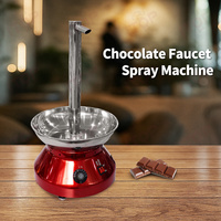 Machine à chocolat commerciale à 5 pneus avec robinet pour fontaine à chocolat avec tour et robinet pour crème au chocolat à double usage
