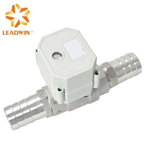 Vanne à boisseau sphérique électrique en acier inoxydable DN25 24VDC IP67 avec fil de retour pour circuit de fluide de machine de dialyse médicale - Product Image 5