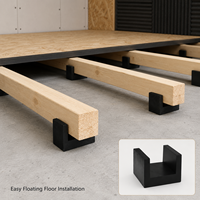 Support anti-vibratoire en caoutchouc EPDM en forme de U pour isolation acoustique et construction de sols flottants en studio d'enregistrement