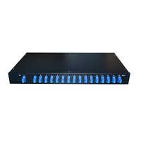 Répartiteur PLC à fibre optique 1U 19 pouces 1x16, panneau de brassage à montage en rack