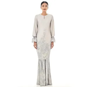 新款时尚美丽亮片巴基斯坦设计女士现代服装Kebaya Abaya穆斯林服装Baju-Kurung-批发-马来人