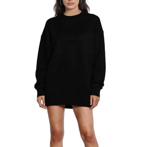 Abito Felpa Oversize Louis Luna H7022-1 M/L XL/2XL Nero a Maniche Lunghe in Maglia - Product Image 1