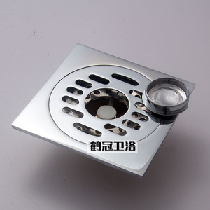 Square Copper <b>Drain</b> 5.5 In Anti Corrosion Minimalist Design For <b>Bathroom</b> Shower - Product Image 4