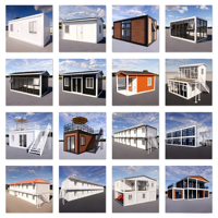 Maisons modulaires préfabriquées de luxe en différents styles, adaptées pour les bureaux familiaux, l'hébergement et personnalisables