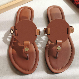 Nouvelles sandales de créateur 2026 pour femme, en cuir, style décontracté, pour intérieur, salle de bain, plage, mode estivale, avec clip-on - Product Image 4