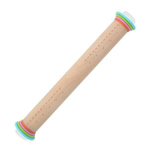 Rodillo de Madera para Repostería, Utensilio de Cocina para el Hogar, Rodillo Ajustable para Amasar Masa y Harina, en Oferta - Product Image 5