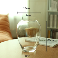 Vases décoratifs pour salon, arrangement floral, verre transparent, articles décoratifs de table haut de gamme