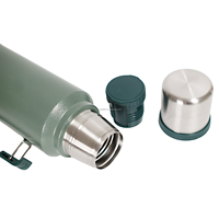 Thermos à double paroi en acier inoxydable 304 de 1 L et 1,3 L, écologique, pour yerba maté et café, maintien thermique de 24 à 36 heures, sans BPA, pour le camping