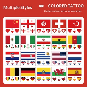 สติกเกอร์ลายธงชาติเม็กซิโก-แคนาดา-สหรัฐอเมริกา ปี 2026 แบบพิมพ์ลายลงบนผิวหนัง สำหรับตกแต่งขอบเสื้อผ้า ลายฟุตบอล ลายสักชั่วคราว - Product Image 3