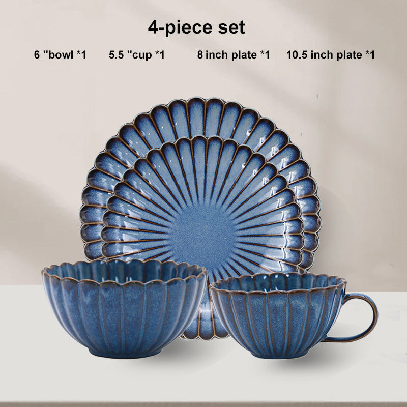 4-piece set-Blue