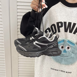 Nouvelles baskets tendance pour enfants garçons, design de sangle tendance, lacets, empeigne en mesh respirant, semelle intermédiaire légère antidérapante en EVA - Product Image 1