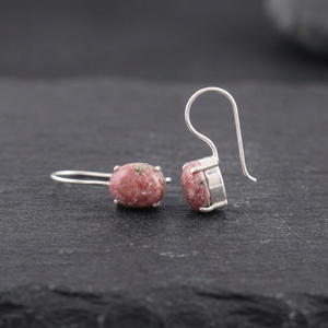 Pendientes de Rodonita Negra 2026, Joyería para Mujer y Niña, en Plata de Ley 925 - Product Image 3