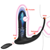 Vibrador Dildo Realista de Silicona Líquida Calentable de 12 Pulgadas para Hombres y Mujeres, con Empuje Manual y Forma de Pistola para Diversión Anal