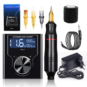 Kit de tatouage complet de vente chaude avec forte alimentation de tatouage ensemble de Machine de stylo rotatif de tatouage professionnel