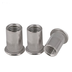 Bibo Yaente Factory Color Zinc Plated Knurled <b>Rivet</b> <b>Nut</b> - Flat Head Vertical Grain M3-m12 Round Knurled Pull <b>Nut</b> Yaente Factory - Product Image 3
