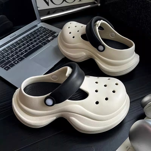 Sandales <span class=keywords><strong>à</strong></span> plateforme chunky pour <span class=keywords><strong>femme</strong></span> Sabots EVA respirants Soutien de la voûte plantaire pour femmes Sandales <span class=keywords><strong>à</strong></span> <span class=keywords><strong>talon</strong></span> 6cm pour la marche d'été pour femmes - Product Image 2