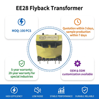 Transformateur de puissance à découpage EE28 SMPS à noyau de ferrite SMD pour UPS, LED, applications électriques industrielles, fréquence personnalisée