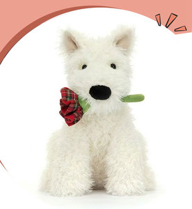 Benutzer definierte Tiers pielzeug Kawaii Schöne Geständnis Welpe mit Red Rose Plüsch Benutzer definierte Puppe für Freundin Valentinstag Perfekte Geschenke - Product Image 6