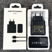 Chargeur Mural USB C Super Rapide PD 45W pour Samsung Galaxy S22 S23 S24 Ultra A55 Z Flip5 Fold5 avec Câble de Charge Rapide Dual Type-C 5A