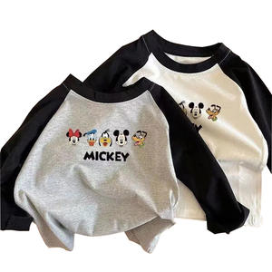 <span class=keywords><strong>T</strong></span>-<span class=keywords><strong>shirt</strong></span> à manches courtes et col rond, unisexe, 100% coton, dessin animé, Tops graphiques décontractés pour garçons et filles, vente en gros - Product Image 4