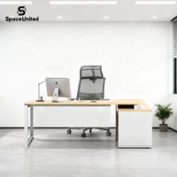 Combinaciones de Escritorios y Almacenamiento Modernos para Oficina SpaceUnited, Escritorios Ejecutivos con Estructuras de Acero y Muebles Metálicos para Oficina