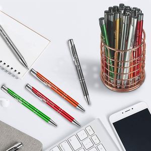 Fournisseur OEM chinois de stylos personnalisés - Stylos à bille en métal à encre bleue/noire avec logo gravé, corps en forme de plume, impression UV - Product Image 1