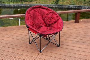 Silla Luna Metálica Moderna Plegable Tipo Platillo Acolchada para Jardín y Camping, Silla de Descanso con Capacidad de 300 Libras, Portátil para Sala de Estar y Uso Exterior - Product Image 4