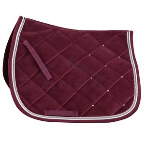 Wholesale Equestrian Supplier Horse Riding Dressage Saddle <b>Pad</b> Leather Waffle Lining <b>Foam</b> Polyfill Filling Satin - Product Image 2