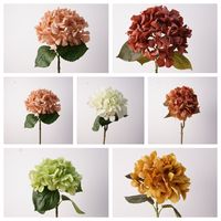 Fleur d'hortensia à toucher réel, hortensia à bord roulé, grande fleur à tête volumineuse - Style vintage, sensation tactile hydratante, décoration de table