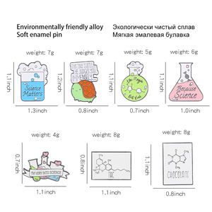 20 Stile Wissenschaftler Emaille-Anstecknadeln Individuelle Molekular-Broschen Ich Bin Sehr Interessiert in Wissenschaft Anstecknadeln Gemischte Emaille-Pins Metallhandwerk - Product Image 6