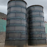 Fournisseur de silos à ciment, prix pour 1000-1500 tonnes, station de malaxage à grande échelle - silos à ciment connectés par boulons, transport en conteneur
