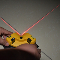 Niveau laser à ligne horizontale verticale à 90 degrés Laser carré à projection à angle droit avec outil de mesure à deux ventouses