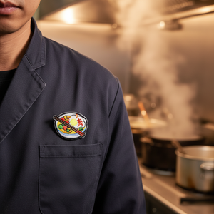 Parches pequeños bordados personalizados con broches de seguridad, broches bordados al por mayor para ropa y bolsos - Product Image 5